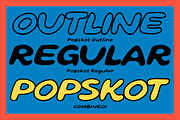 Popskot - Outline Bold Fonts, a Sans Serif Font by Konstantine Studio (Thumbnail 5 of 8)