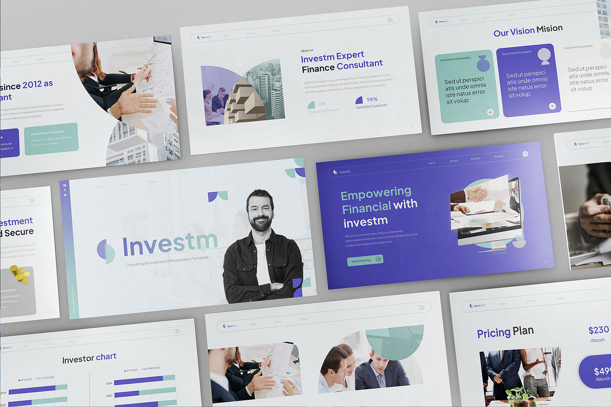 Consulting & Investments PowerPoint, a Presentation Template by Pixslides (Photo 1 of 6)