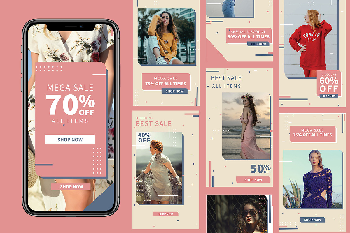 400 Instagram Templates Bundle, a Social Media Template by Mehul Munjani (Photo 4 of 22)