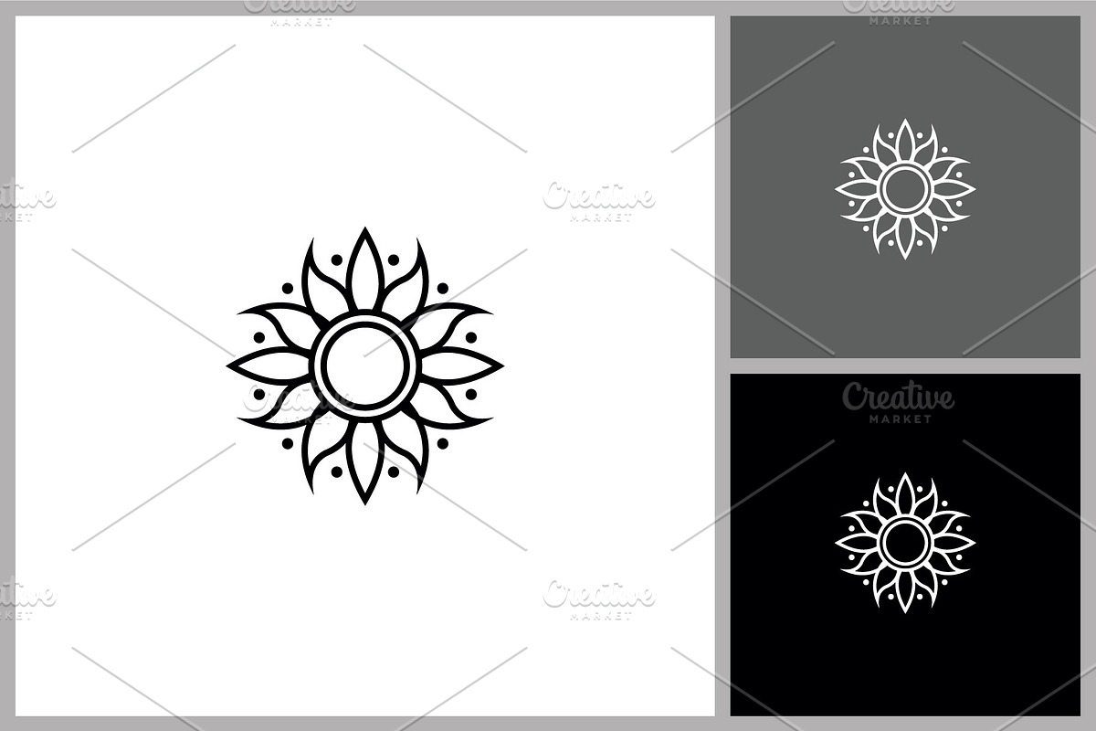Decorative Floral Sun Ornament, a Branding & Logo Template by quadrazo (Photo 2 of 2)