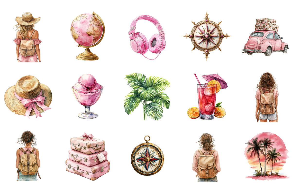 Adventure Around the World Clipart, an Illustration by Designworld (Photo 3 of 6)