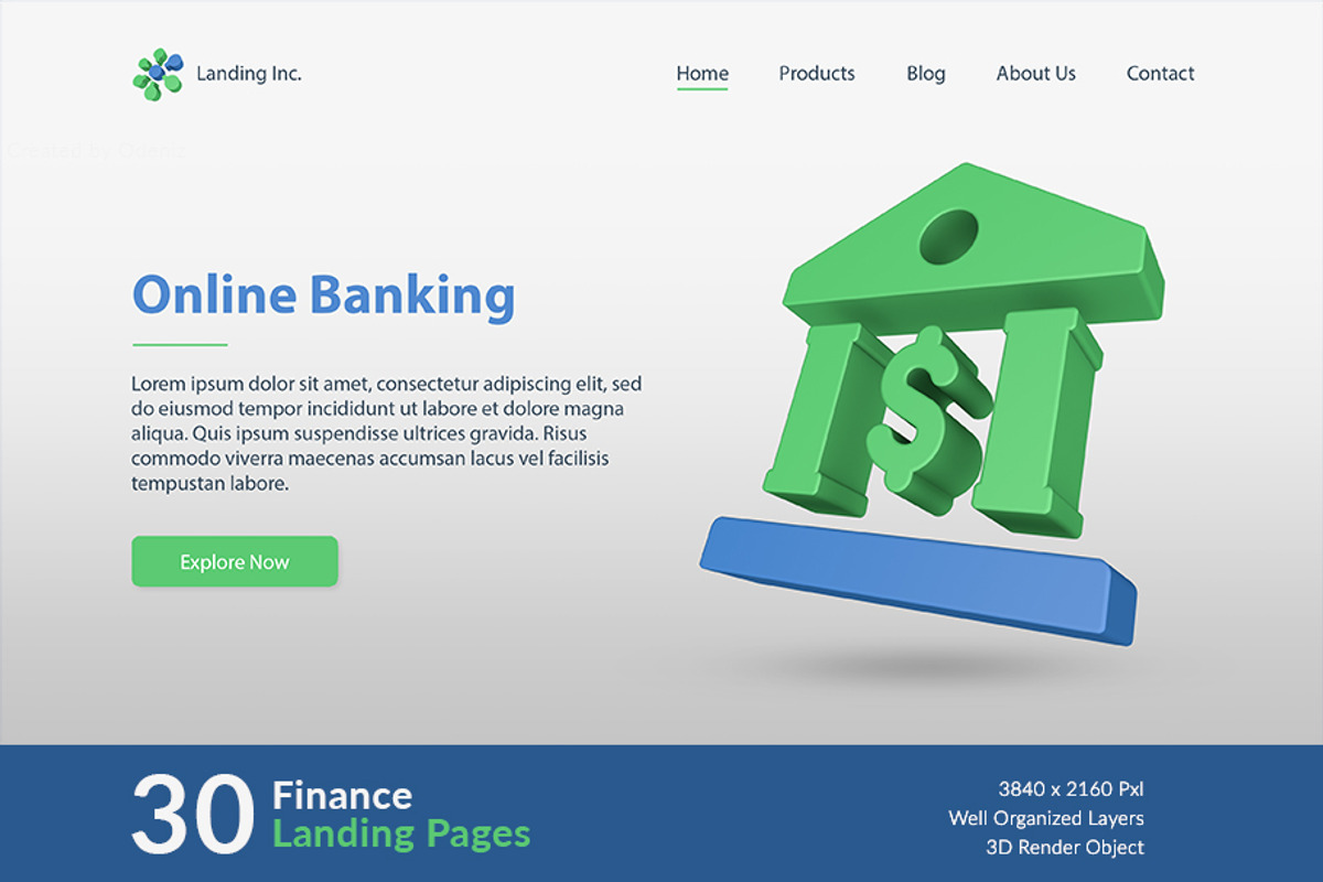 Finance Landing Pages, a Templates & Theme by Odeniz (Photo 28 of 31)