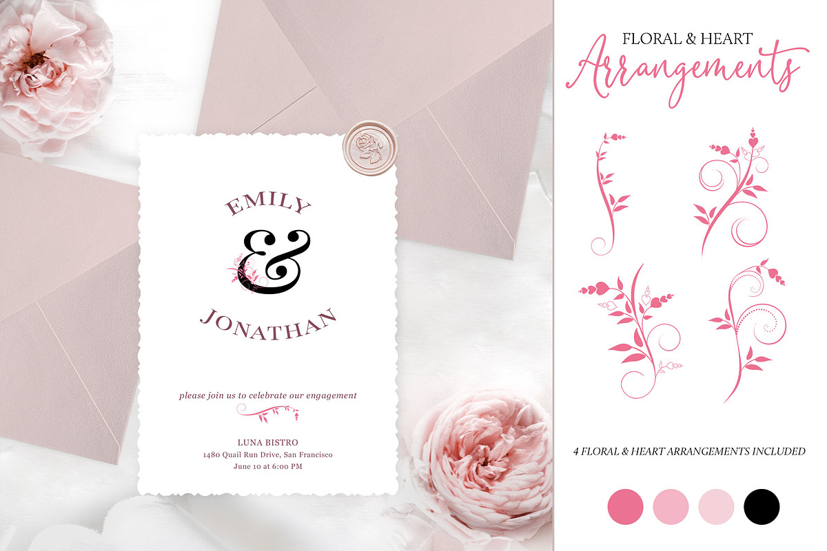 Floral & Heart Alphabet, an Illustration by Maggie Stilwell Design (Photo 5 of 5)