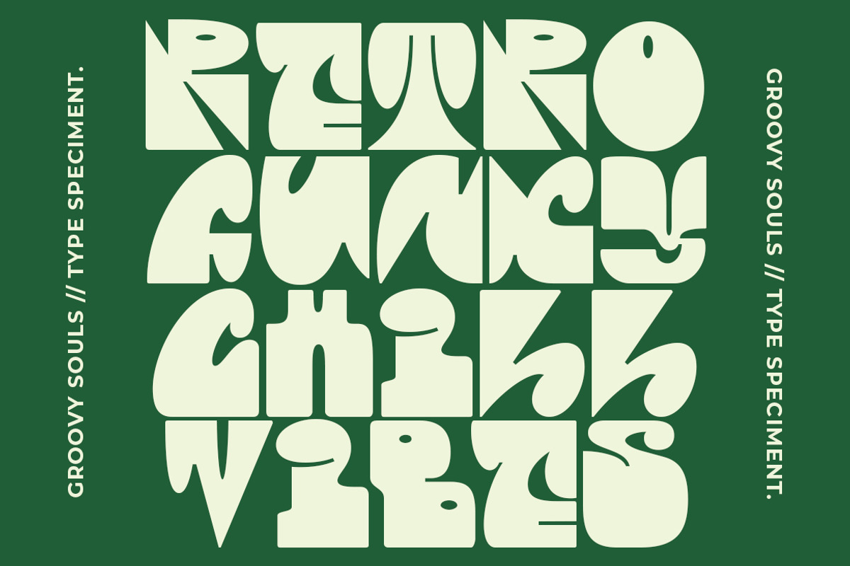 Groovy Souls - Retro Display Font, a Font by GroovyFontCo (Photo 3 of 7)