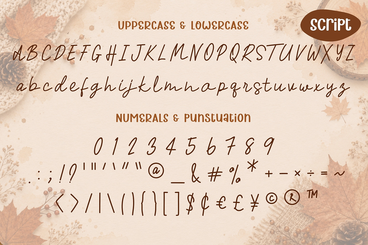 Brown Maple Font Duo, a Script Font by AnningArts (Photo 8 of 8)