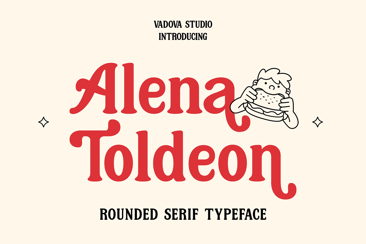 Alena Toldeon Rounded Serif Typeface, a Serif Font by Vadovastd (Photo 1 of 7)