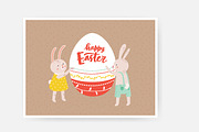 Easter rabbits set and cards, an Animal Illustration by Good Studio (Thumbnail 3 of 8)
