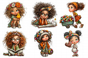 Whimsical Easter Cartoon Girl Clipar, an Illustration by Daily.Designs (Thumbnail 5 of 7)