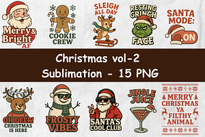 Christmas Vol. 2 – 15 PNG +Bonus, a Seasonal Illustration by Smillyy Threads