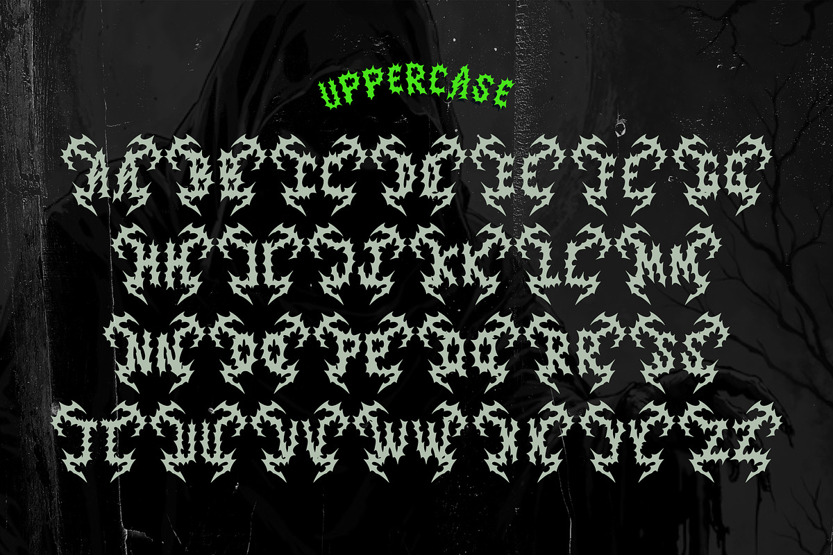 Cimmerian Blackmetal Liggature Font, a Blackletter Font by dansdesign (Photo 2 of 12)