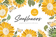 Sunflowers - Graphic & Patterns, an Illustration by Alina Sh (Thumbnail 1 of 5)