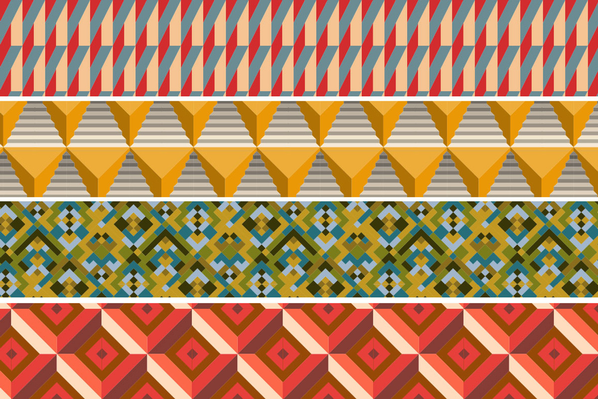 20 Geometric Retro Patterns, a Pattern Graphic by BlackBird Foundry (Photo 2 of 5)