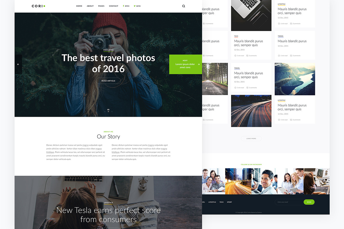 Corio — Blog PSD Template, a Websites & App Template by artemmashirov (Photo 2 of 4)
