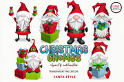 Christmas Gnome Clipart Bundle PNG, an Illustration by SLS Lines (Thumbnail 6 of 7)
