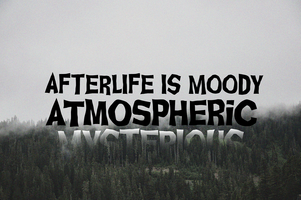 Afterlife | Spooky font, a Sans Serif Font by Supersimbo © (Photo 2 of 7)