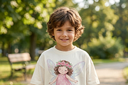 Watercolor Little Fairy Girl Design, a Shirt Mockup by Vector Stall (Thumbnail 2 of 9)