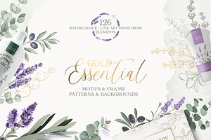 Gold Essential. Motifs,frame,pattern