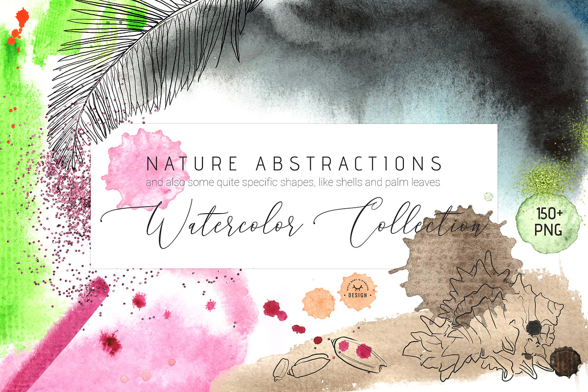 Nature Abstractions - Watercolor Set, a Texture Illustration by WBS Design (Photo 1 of 13)