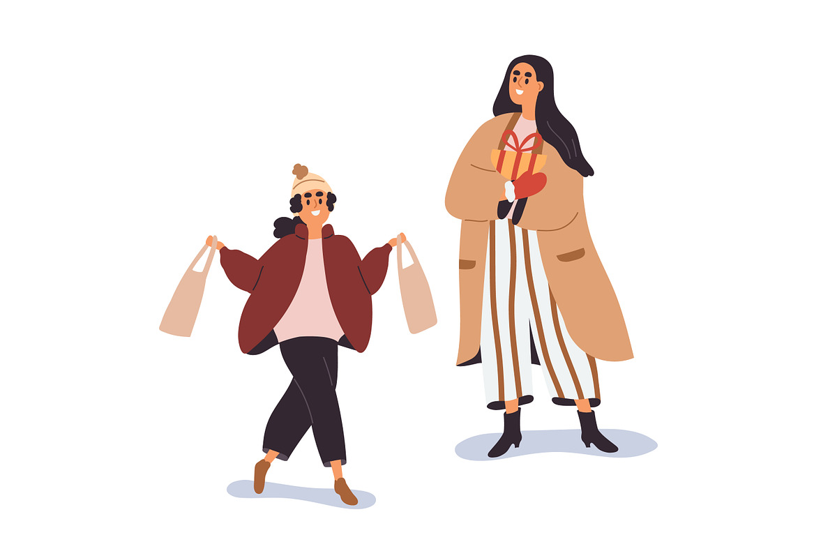 People walk on winter holidays set, a Person Illustration by Good Studio (Photo 6 of 6)