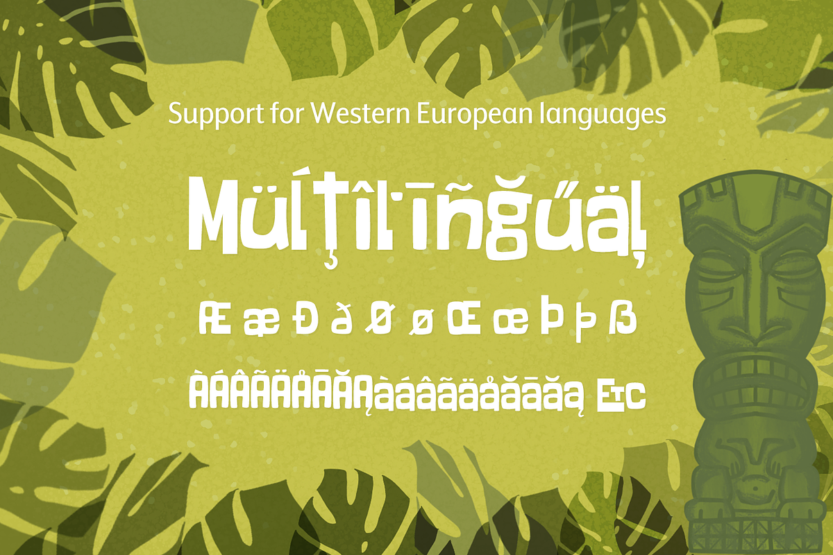 Freaky Tiki Font with Dingbats, a Font by Amber Nest Design (Photo 4 of 12)