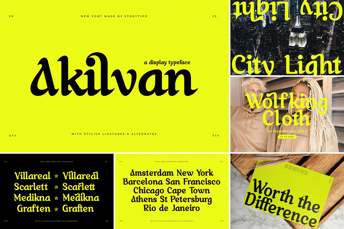SALE! Attractive Modern Display Font, a Serif Font by Storytype Studio (Photo 2 of 41)