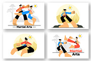 10 Martial Arts Vector Illustration, a Sport Illustration by denayunebgt (Thumbnail 2 of 4)