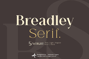 Breadley Serif, a Serif Font by Ardyanatypes