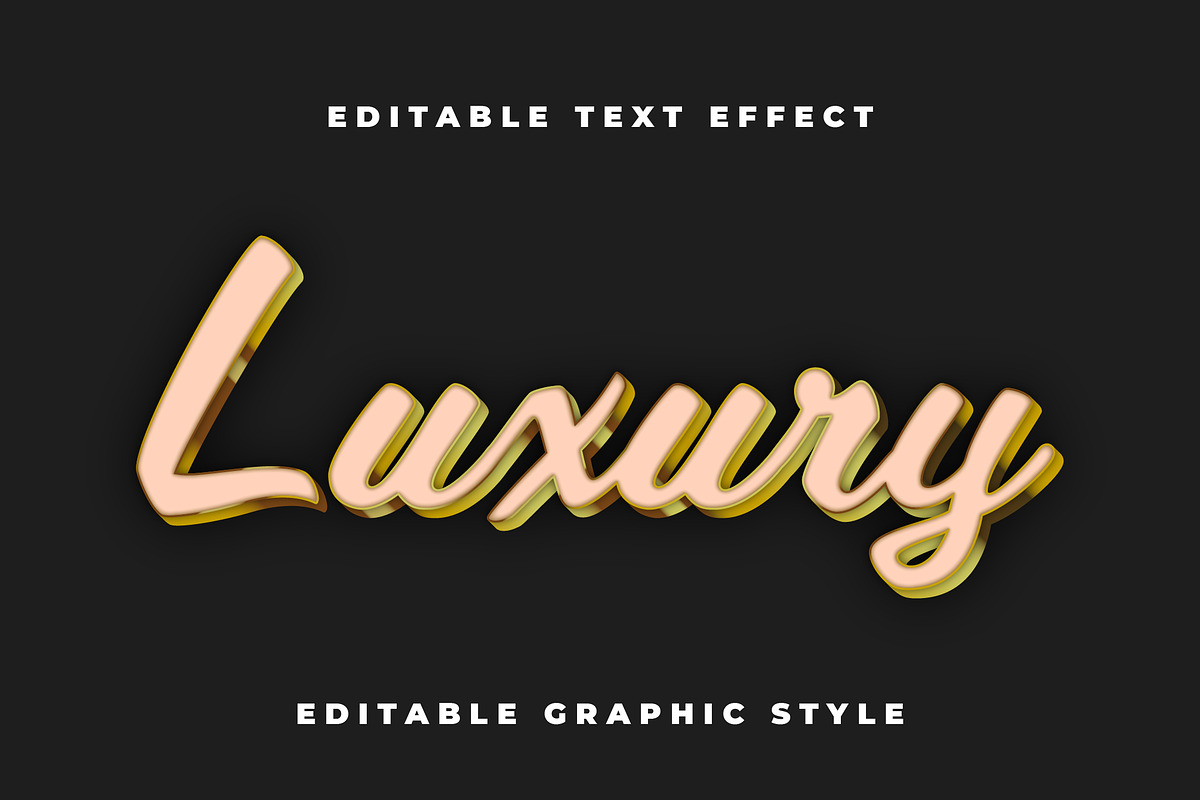 Elegant Gold Script Text Effect preview 3