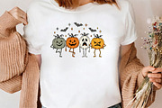 Four halloween pumpkins with faces, a Seasonal Illustration by CrexoraLab (Thumbnail 3 of 4)