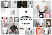 T-Shirt Mockups - Apparel Mockups, an Apparel Mockup by MockupForest (Thumbnail 1 of 10)