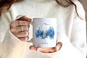 White Stork Clipart, Heron Clipart, an Illustration by CreationArt (Thumbnail 8 of 9)