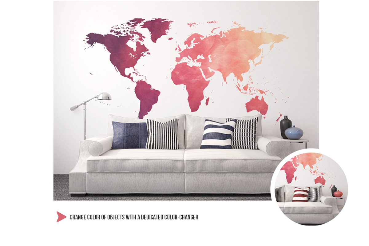 20 Wallpaper/Wall Art Mockups, a Product Mockup by Graphic Xtreme (Photo 2 of 4)