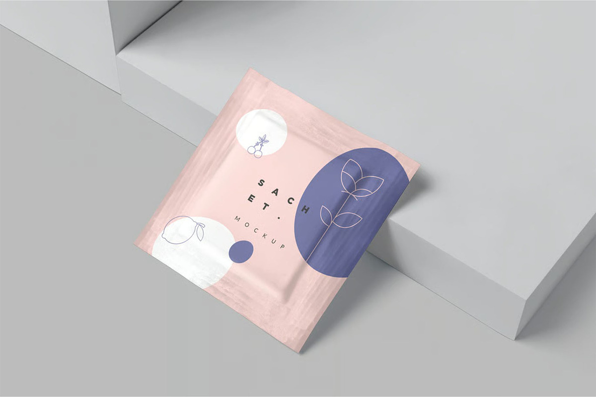 Sachet Mockup, a Packaging Mockup by megostudi0 (Photo 2 of 7)