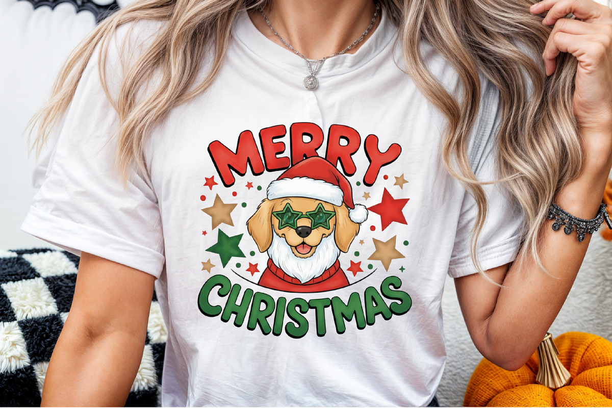 Merry Christmas Santa Dog PNG, an Illustration by Sublimation Artist (Photo 7 of 9)