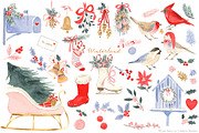 Watercolor Holiday Clipart Set, a Decorative Illustration by RhianAwni (Thumbnail 4 of 4)