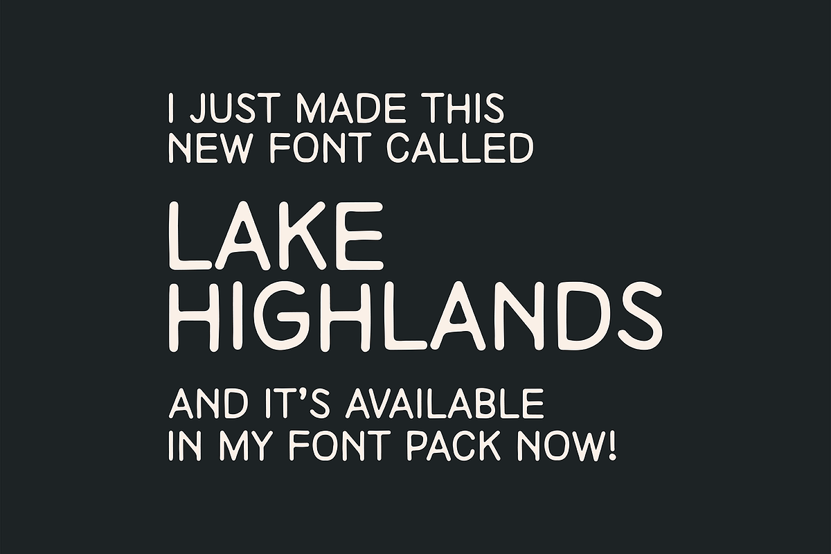 Lake Highlands Hand Drawn Font, a Font by nickqtx (Photo 3 of 4)