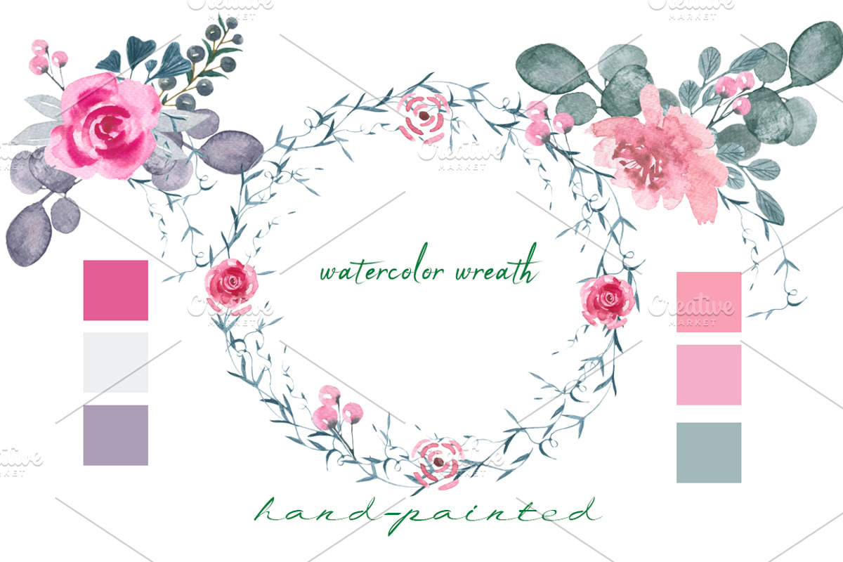Delicate watercolors collection, an Object Graphic by JuliaFast (Photo 2 of 6)