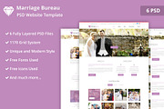 Marriage Bureau PSD Website Template, a Websites & App Template by WebbyTemplates (Thumbnail 1 of 6)