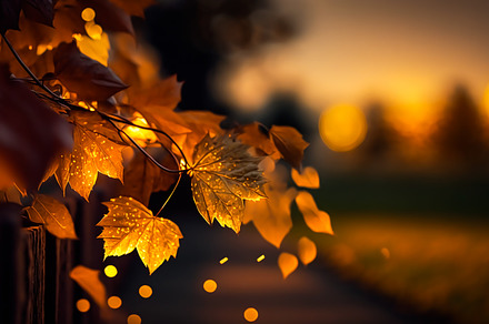Abstract autumn background, beautiful countryside nature with au, a Photo by Anneleven