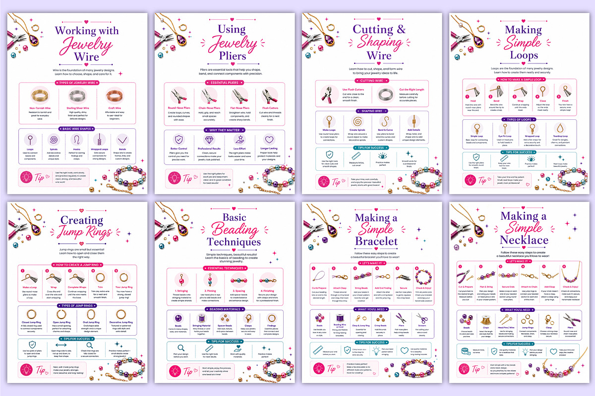 Jewelry Making for Beginners Project, a Stationery Template by Mustafiz (Photo 3 of 5)