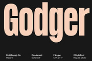 Godger – Condensed Sans Serif, a Sans Serif Font by Craft Supply Co. (Thumbnail 1 of 8)