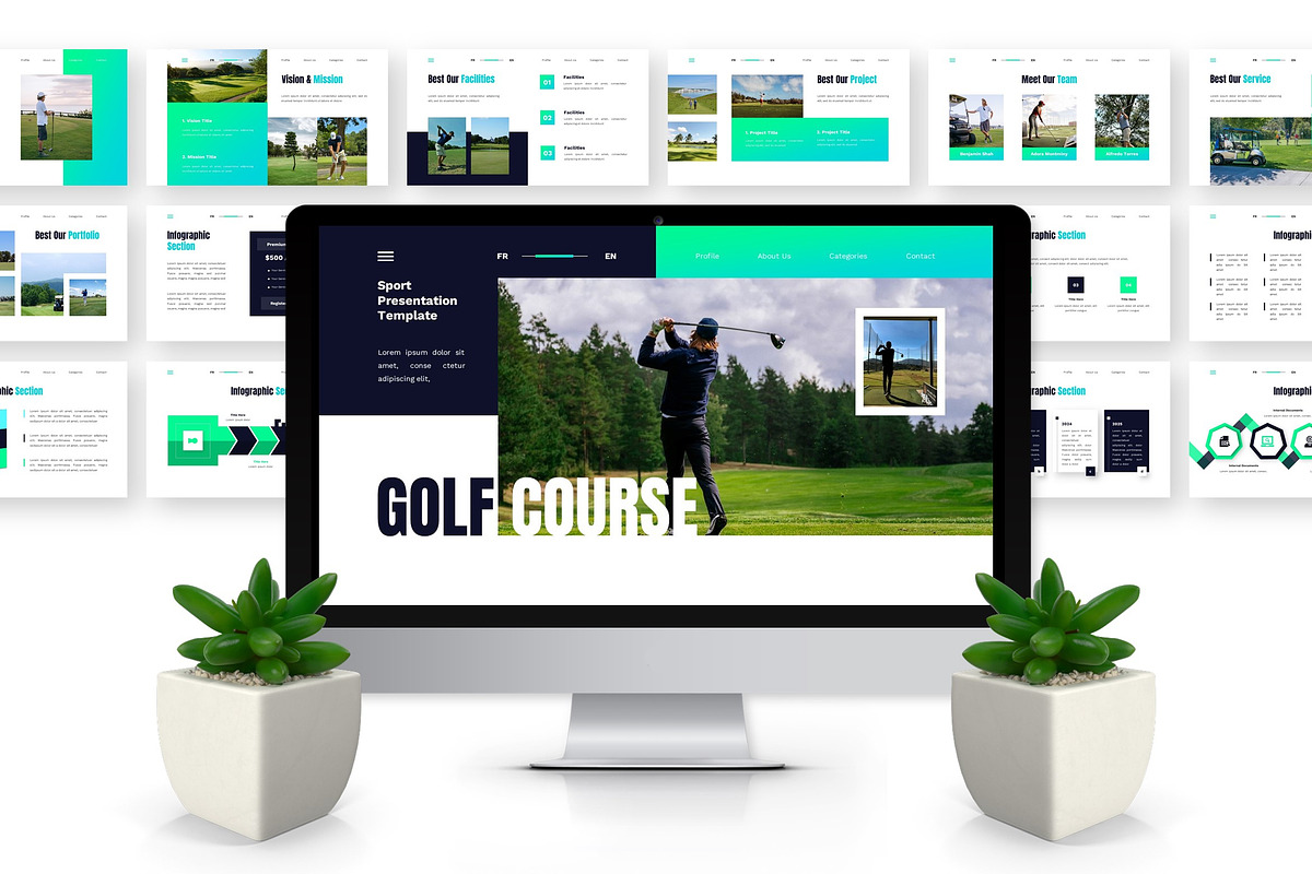 Golf Course - Sport Google Slide, a Presentation Template by Deepslide Studio (Photo 5 of 6)