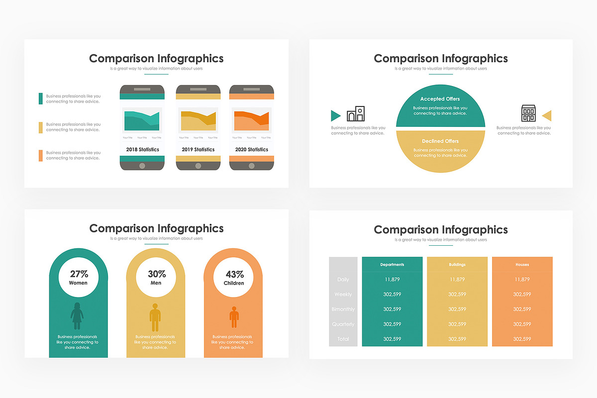 Comparison Infographics - PowerPoint, a Presentation Template by slidequest
