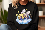 Watercolor  Bee  Clipar, an Illustration by DreamCafeArt (Thumbnail 6 of 9)