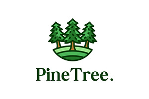 pine tree flat icon logo, a Branding & Logo Template by Blazybone