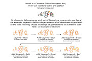 Christmas Colors Monogram Font, a Handwritten Font by Leah Design (Thumbnail 6 of 10)