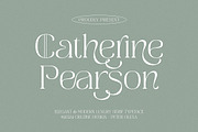 Catherine Pearson, a Serif Font by Cruzine (Thumbnail 1 of 8)