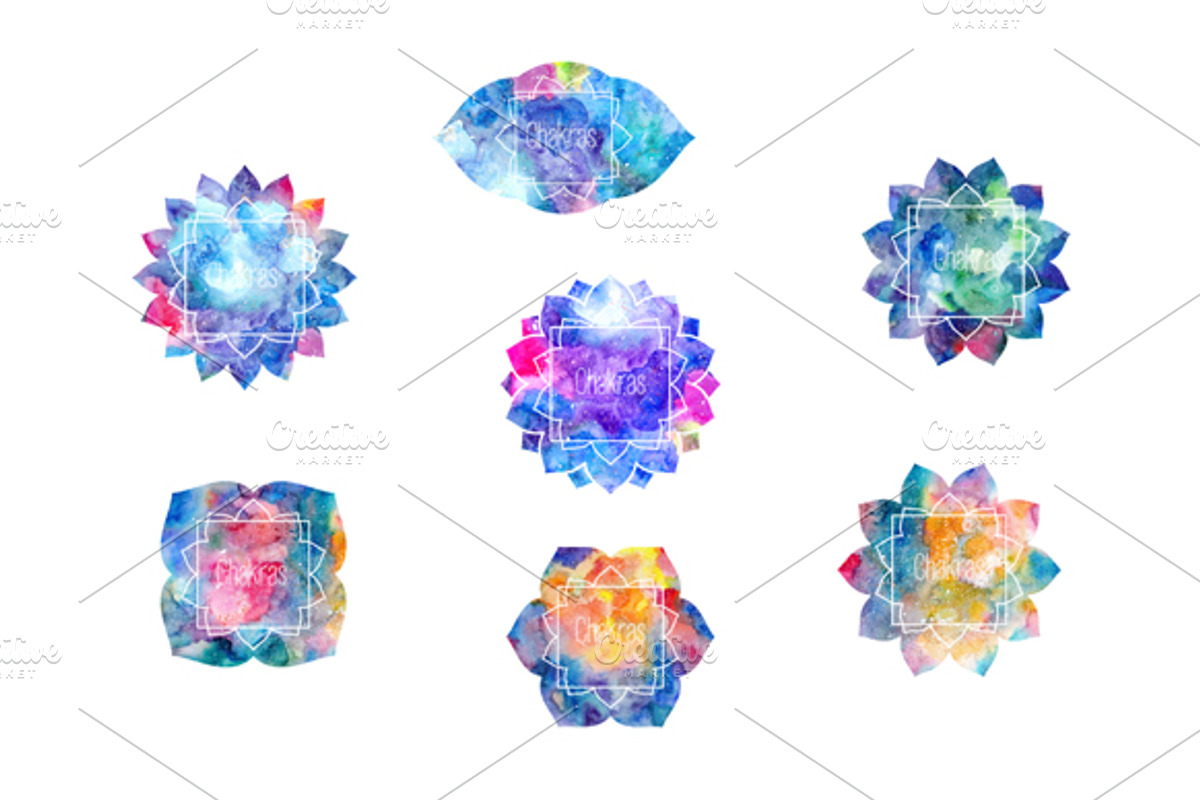 Chakras Part 2. Watercolor textures, a Decorative Illustration by Marina Demidova (Photo 7 of 8)