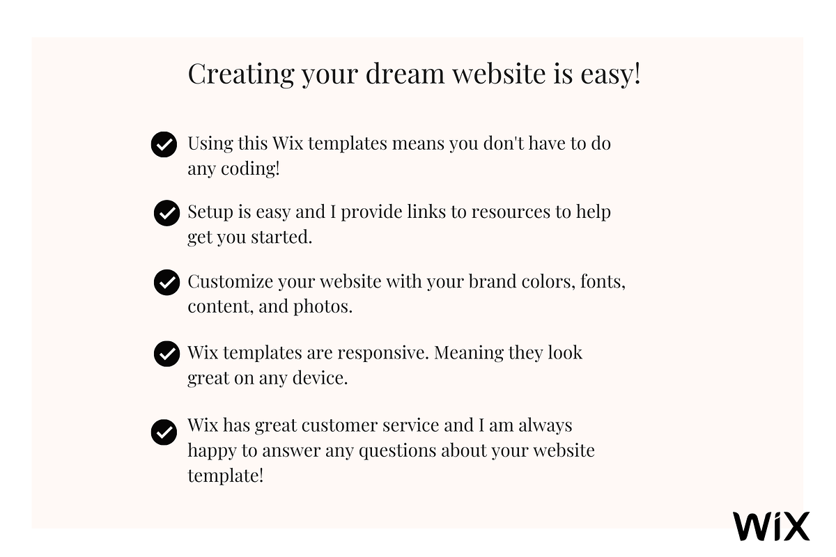 Wix Website Template Olivia, a Websites & App Template by Joanna Lane Designs (Photo 4 of 5)