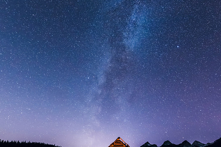 Under the starry night stock photo containing star and sky, a Nature Photo by Dreamy Pixel